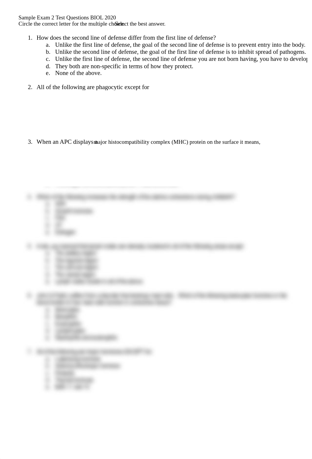 Fall 2019 Sample exam 2 questions for BIOL 2020_student.pdf_d1uajclzi87_page1