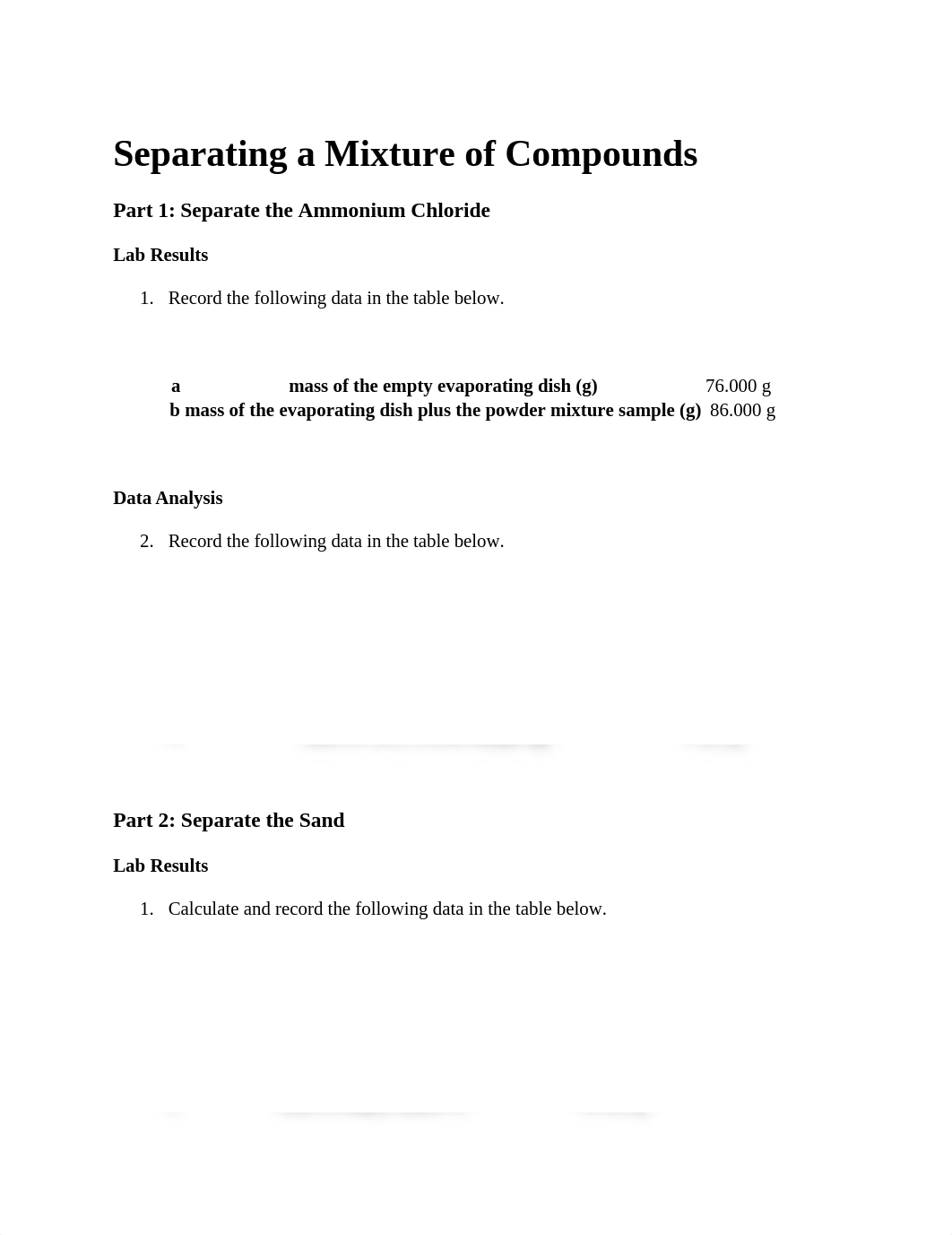 Separating a Mixture of Compounds Lab Report.docx_d1uh7tti4yh_page1