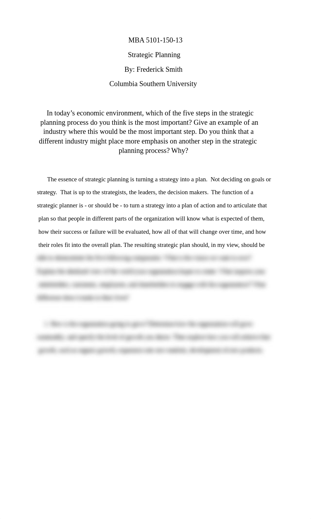 Frederick Smith MBA5101-150-13 Stategic Management Strategic Planning.docx_d1ukhf7opbt_page1