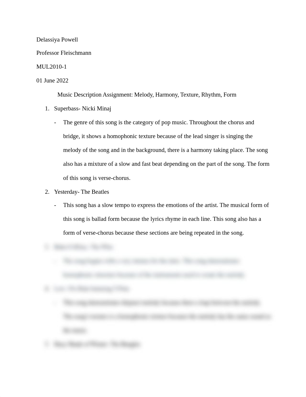 Music Description Assignment- Melody, Harmony, Texture, Rhythm, Form.docx_d1ulf4o1exq_page1