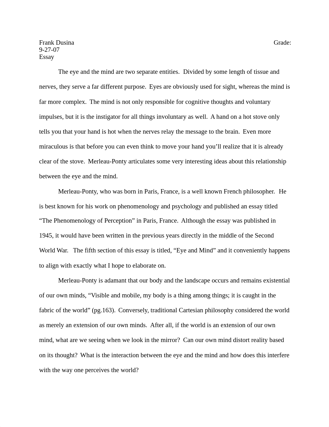 Merleau-Ponty Sensory Reception Essay_d1uo5vzfenq_page1