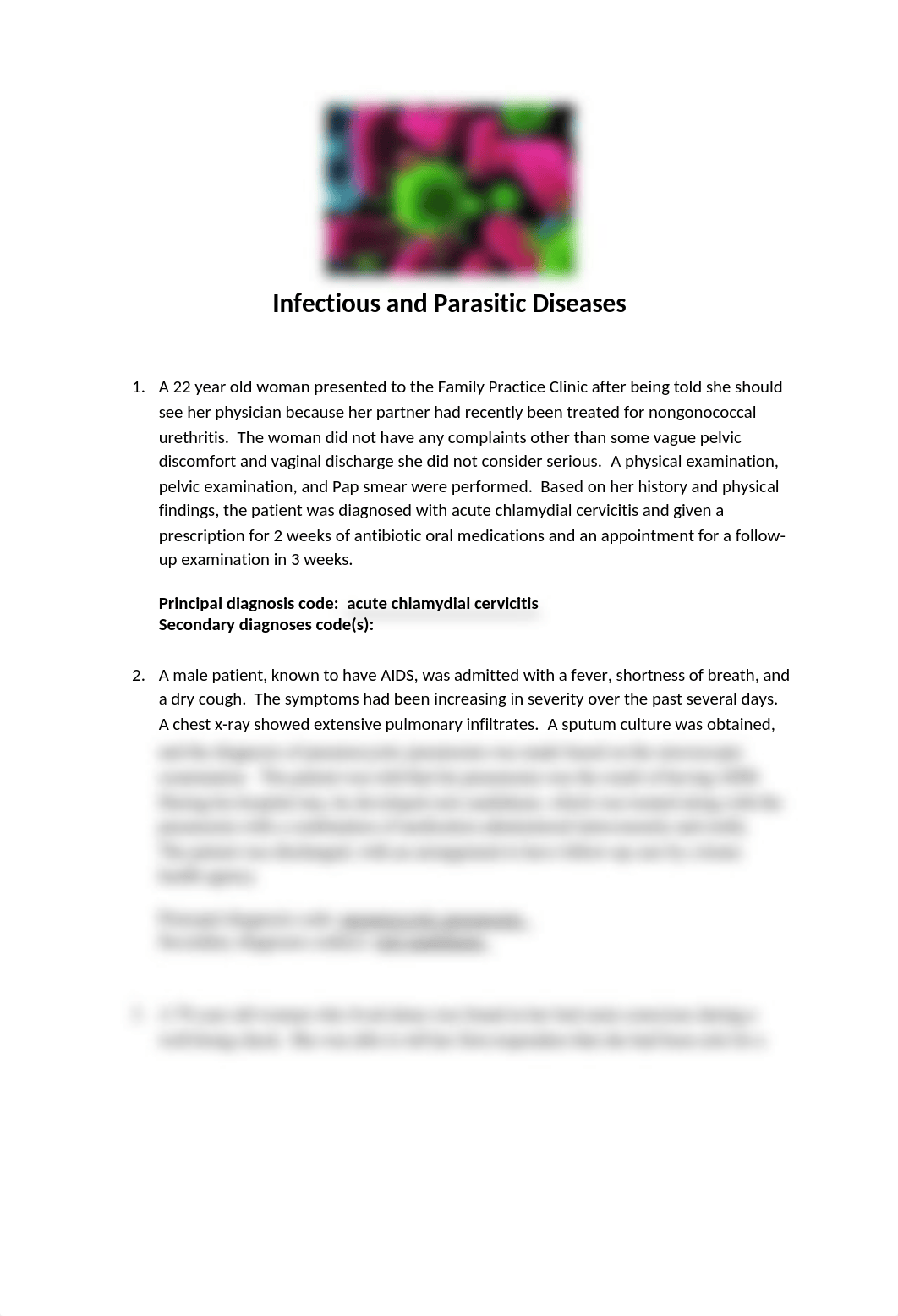 HIT 126-Infectious and Parasitic Diseases Case Study.docx_d1vroqjdbwa_page1