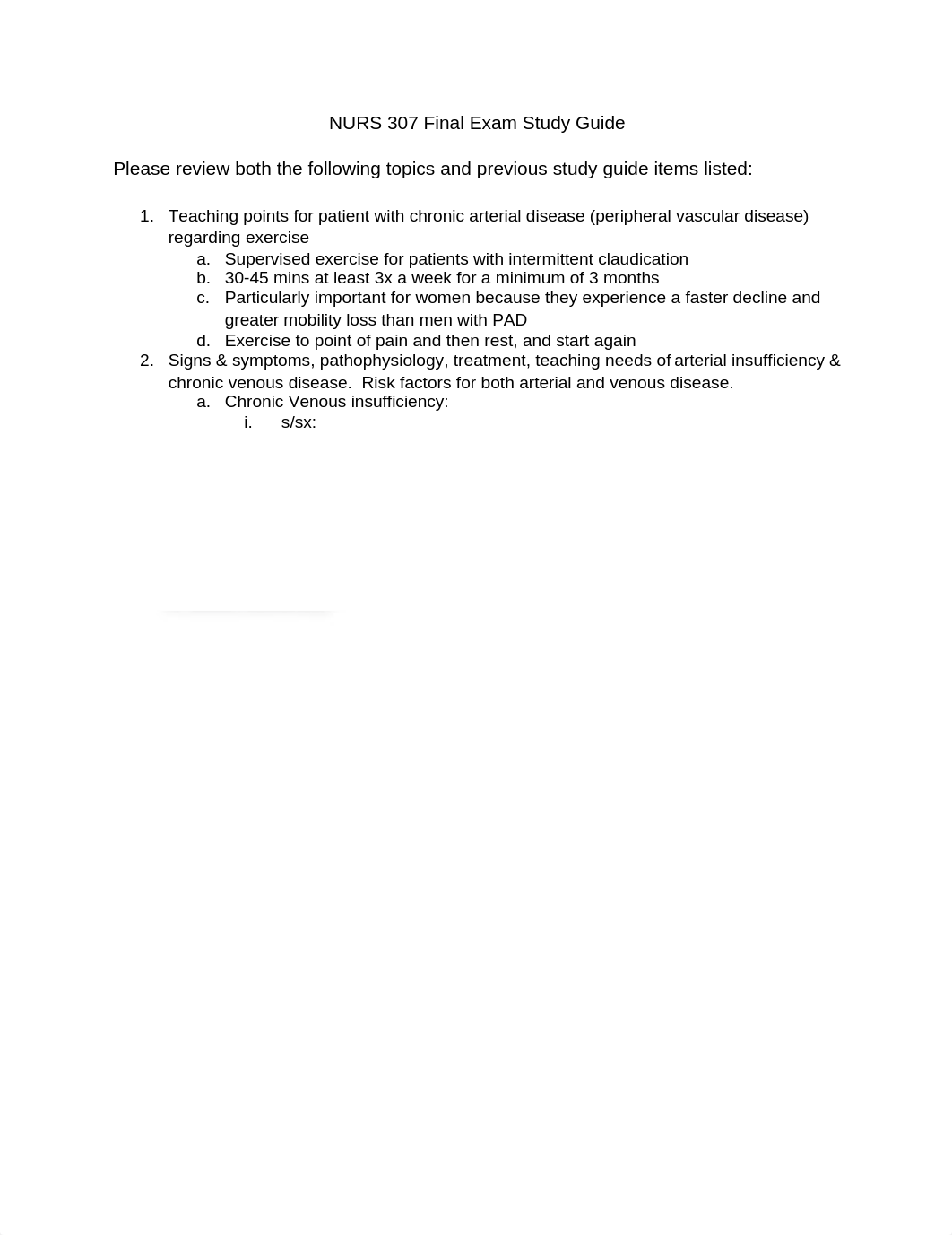 Copy of NURS 307 Final Exam Study Guide.docx_d1w3lrlif5q_page1