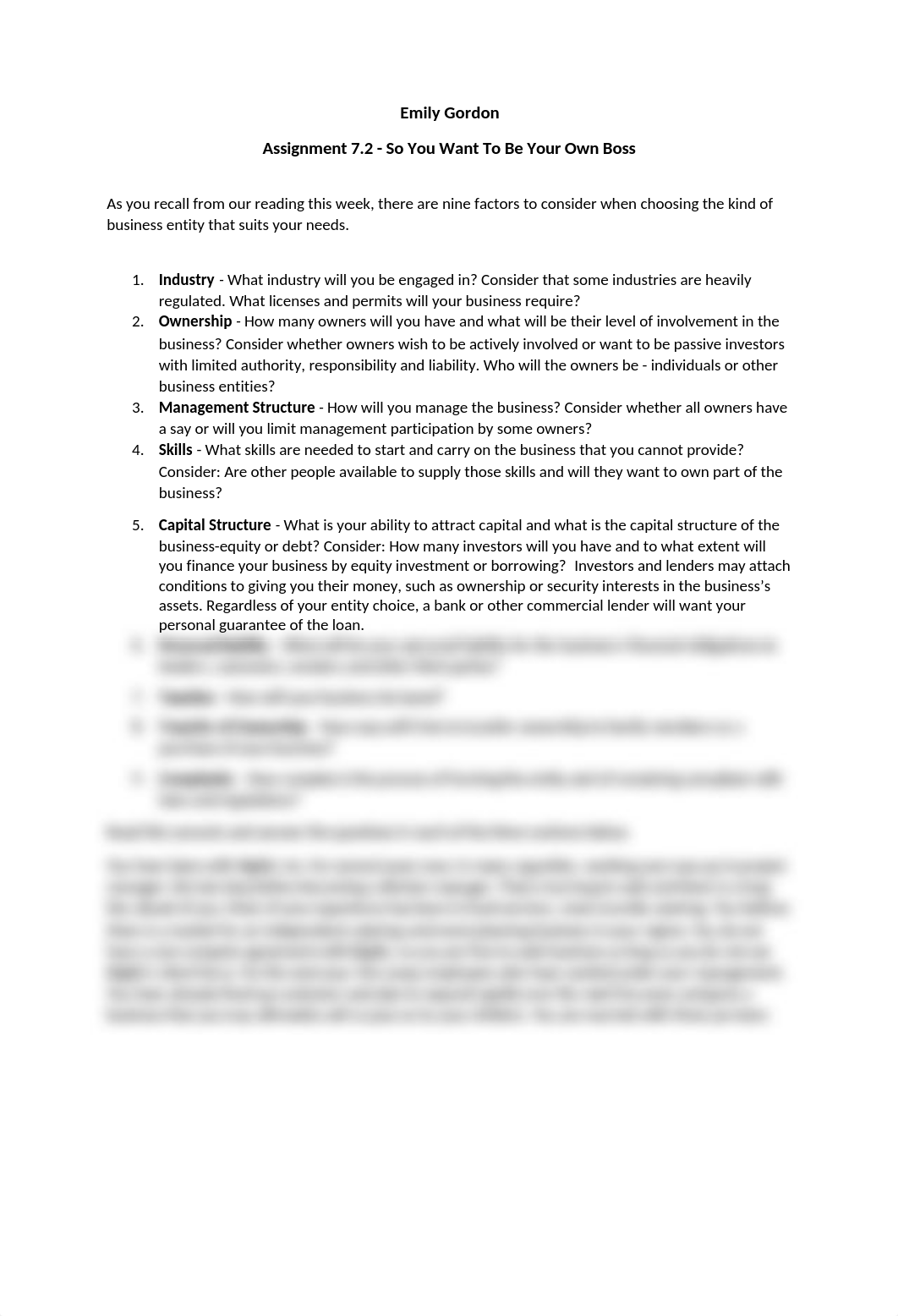 Emily Gordon BUS204 Assignment 7.2 - So You Want To Be Your Own Boss.docx_d1wf3vsh43v_page1