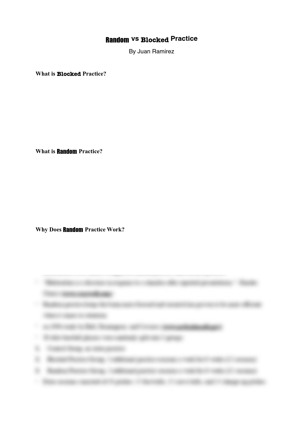 blocked vs. random practice Summary.pdf_d1wm7zlkrbd_page1