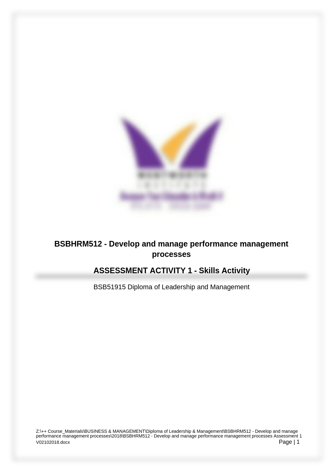 Develop and manage performance management processes Assessment 1- Yawei Li(David) 170703.docx_d1wp79kx7ym_page1