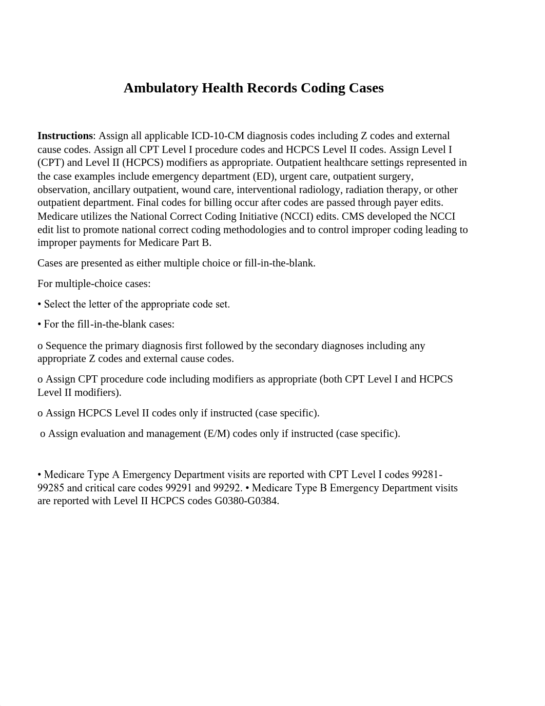 HITT 2346 Week 11 Ambulatory Health Records Coding Cases copy.pdf_d1wrstcsd4u_page1