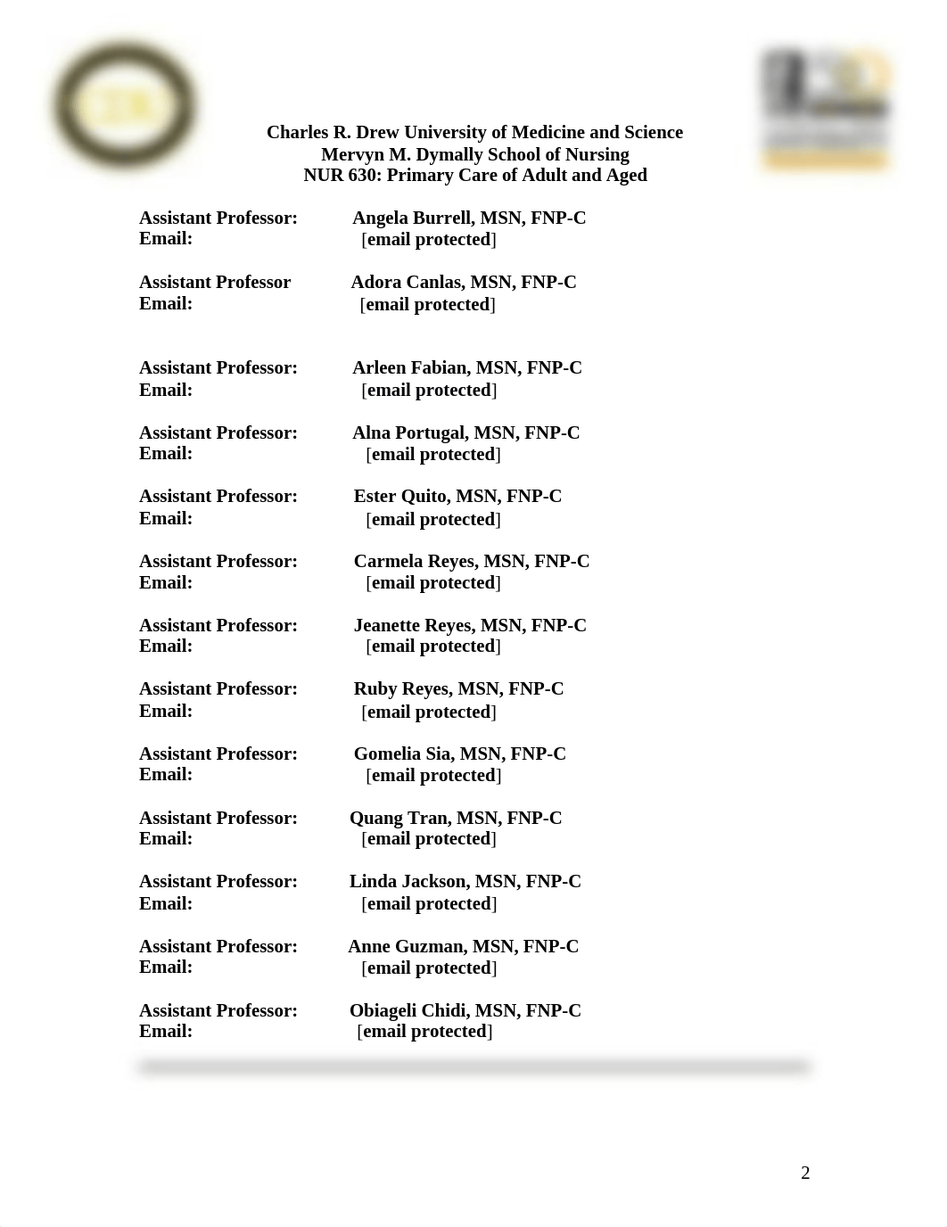 NUR 630 Primary Care of the Adult & Aged Syllabus SPRING 2021.docx_d1x9hfpah4v_page2