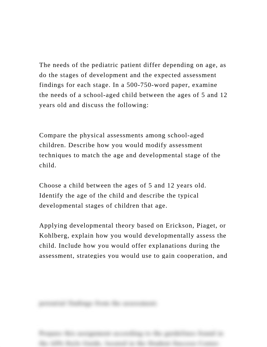 The needs of the pediatric patient differ depending on age, as d.docx_d1xdxupv2dk_page2