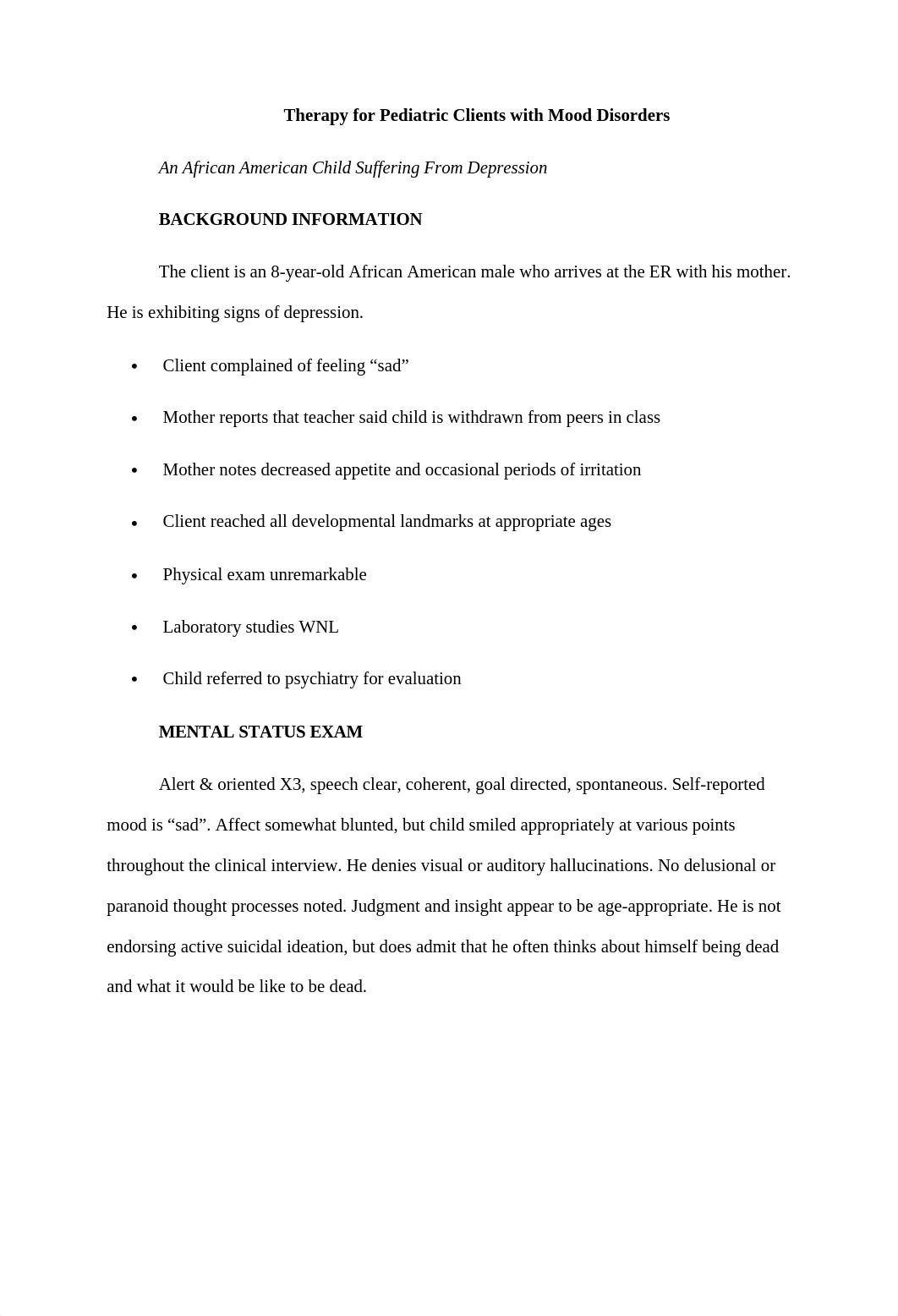 Therapy for Pediatric Clients with Mood Disorders.docx_d1xh1n9jd27_page1