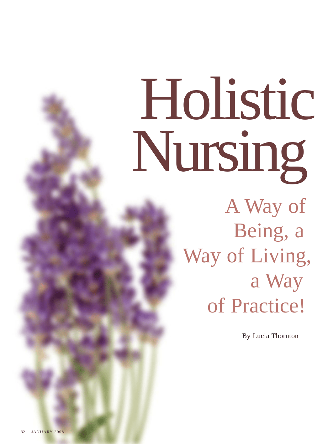 Holistic Nursing A Way of Being in the World by L. Thornton.pdf_d1xo0cdbdk9_page1