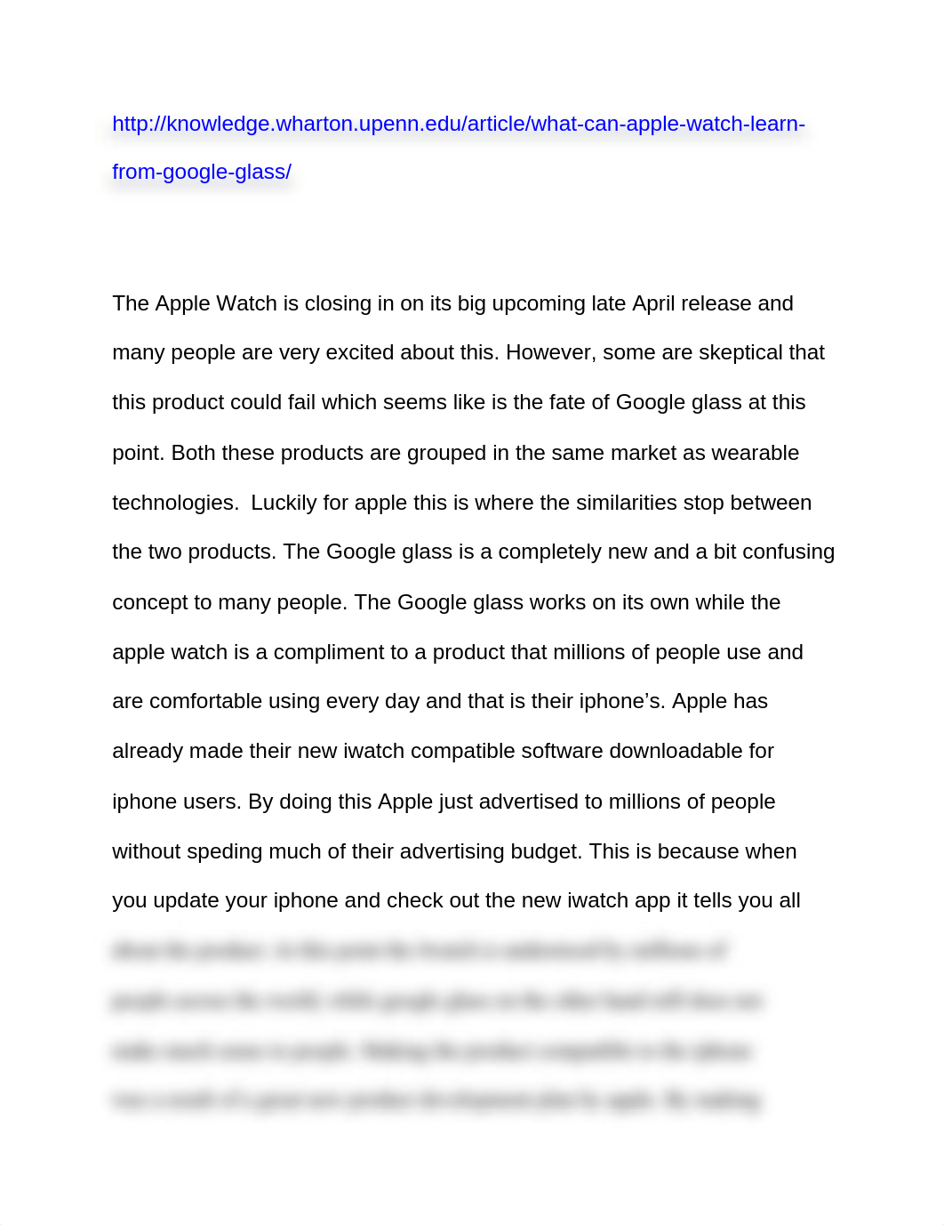 Apple Iwatch Marketing plan blog post 2 assignment_d1xp9rha2el_page1