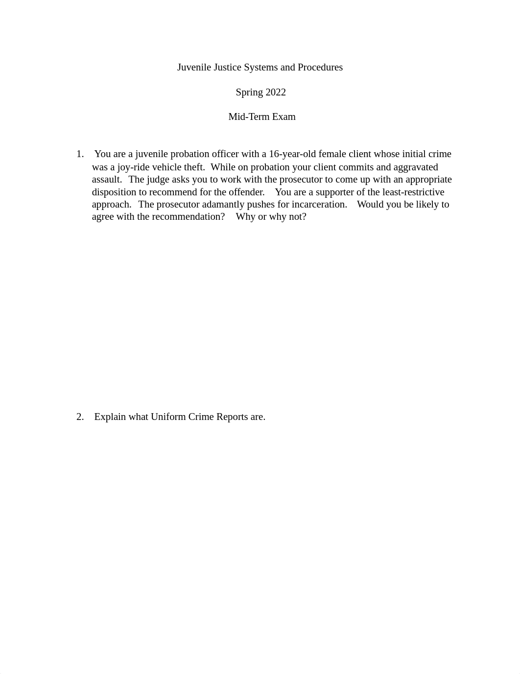 Mid-Term Juvenile Justice Systems and Procedures 2022.docx_d1xttuujifq_page1