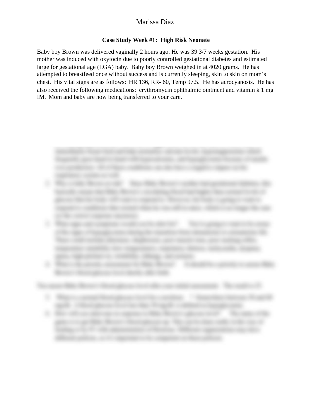 Newborn Hypoglycemia Post Conference Case Study .docx_d1xzsyoomqa_page1