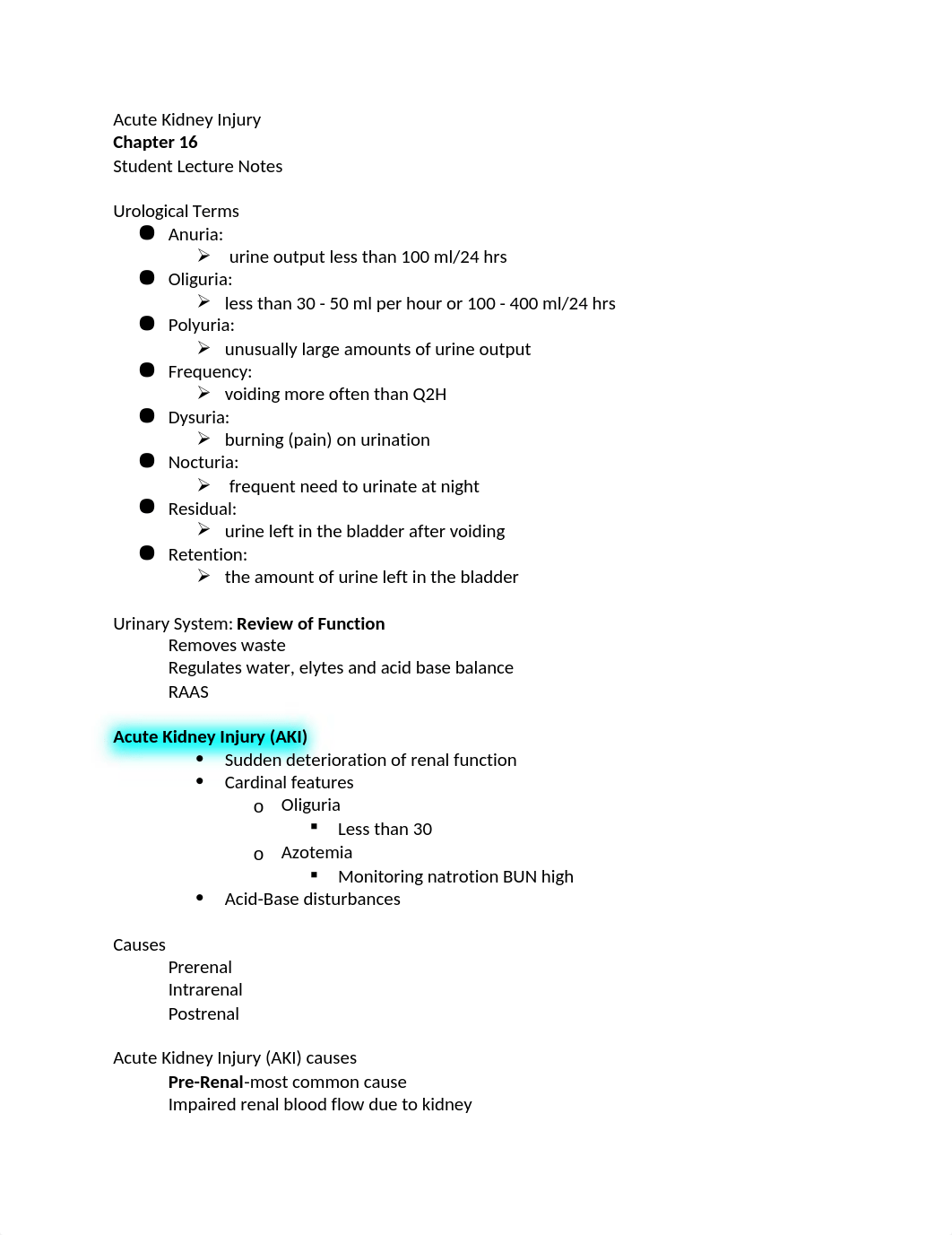 Chapter 16 Acute Kidney Injury Student Lecture Notes.docx_d1ydcofkmvg_page1