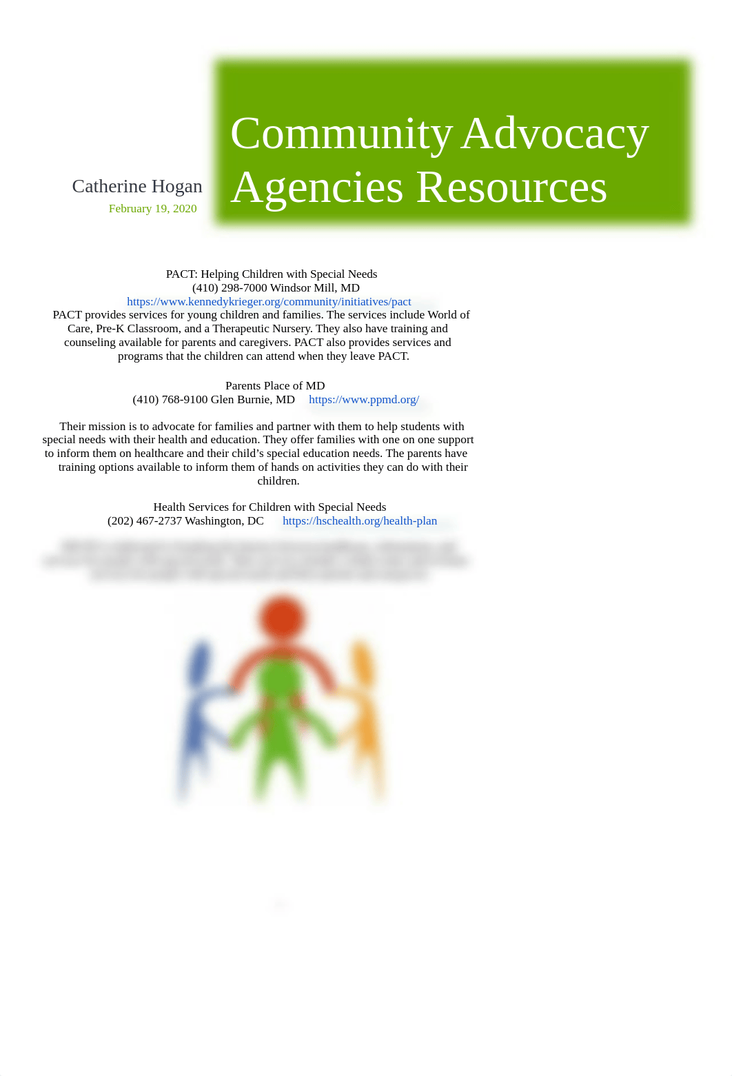 Community Advocacy Agencies Resources.docx_d1z7mpqj0xz_page1