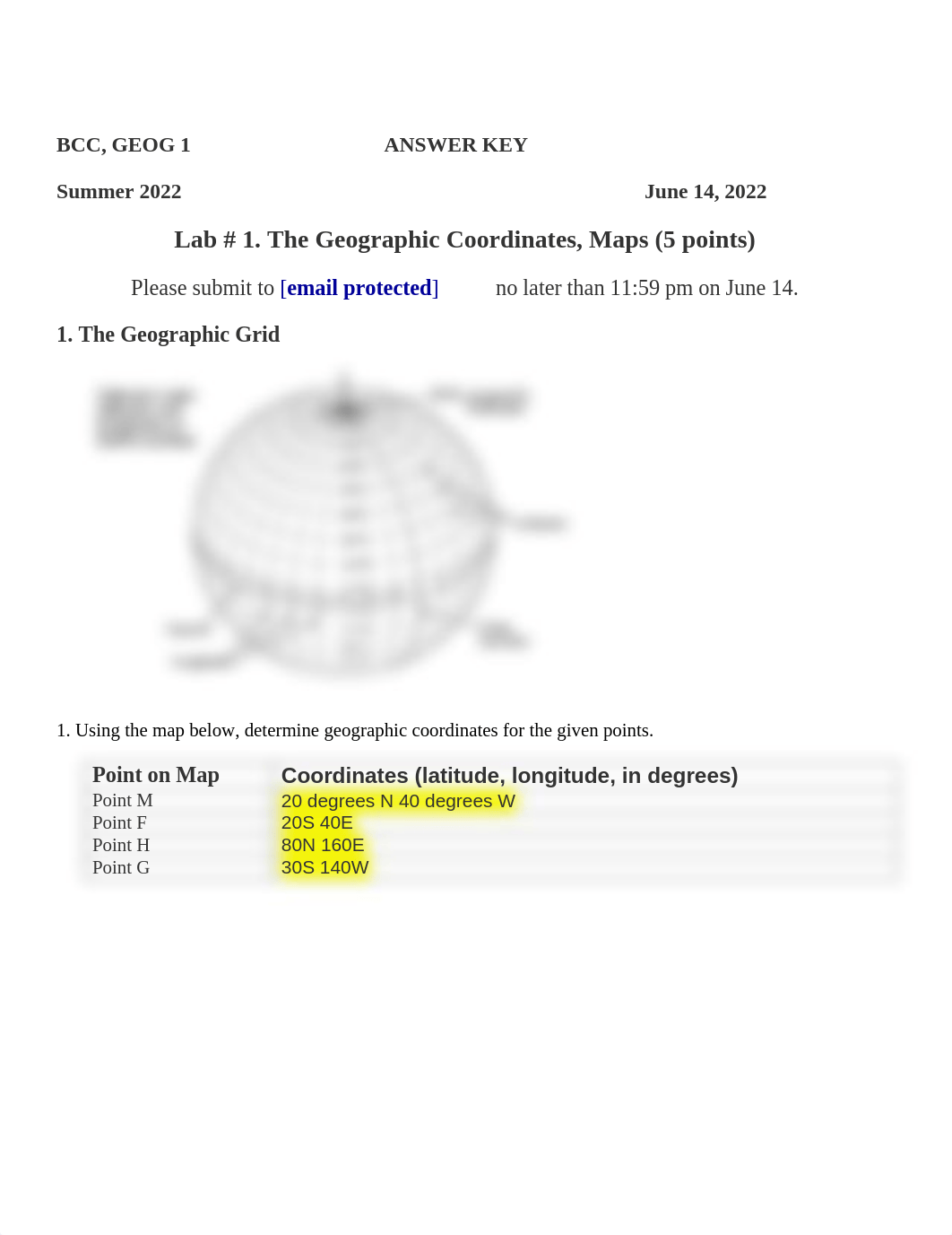 Lab # 1 Answer Key. Geographic Grid, Map Scale.pdf_d1zk2frtlqf_page1