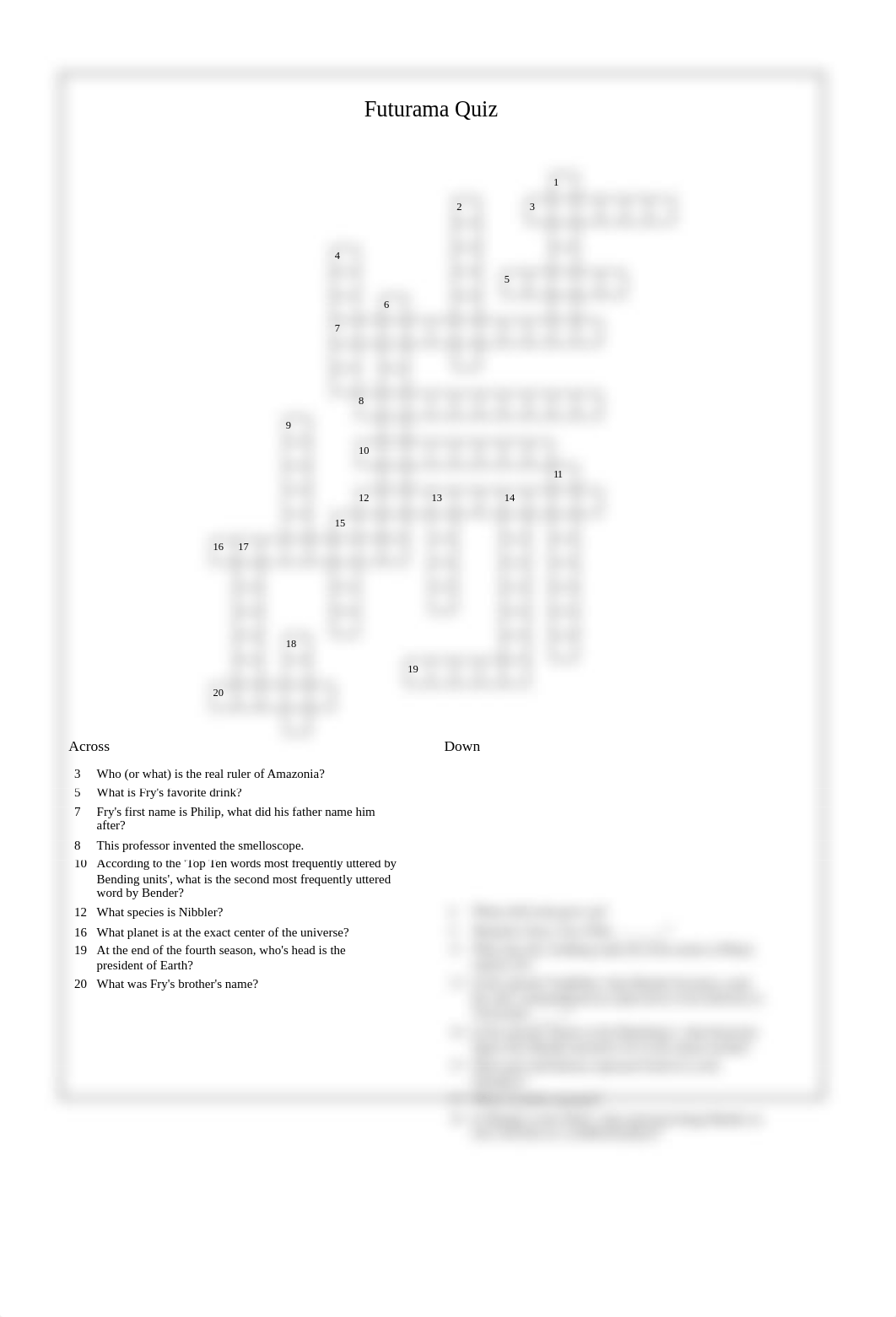 Futurama Quiz Crossword Puzzle.pdf_d1zok4ti3yx_page1