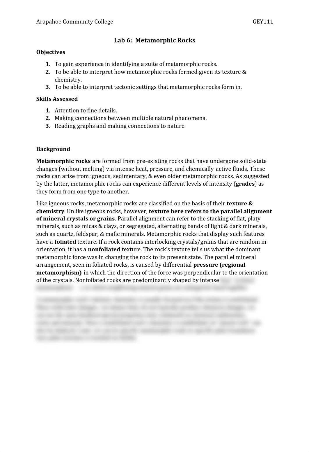 Lab #6 - Metamorphic Rocks.pdf_d1zrev8hky2_page1