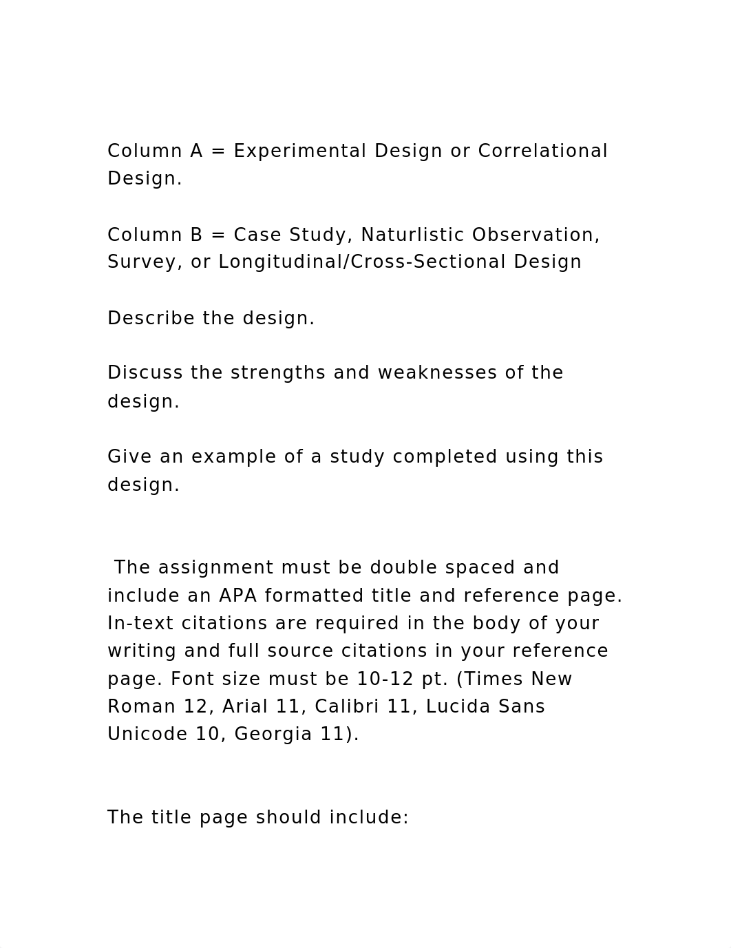 Column A = Experimental Design or Correlational Design. Column.docx_d1zs0u5ha9z_page2