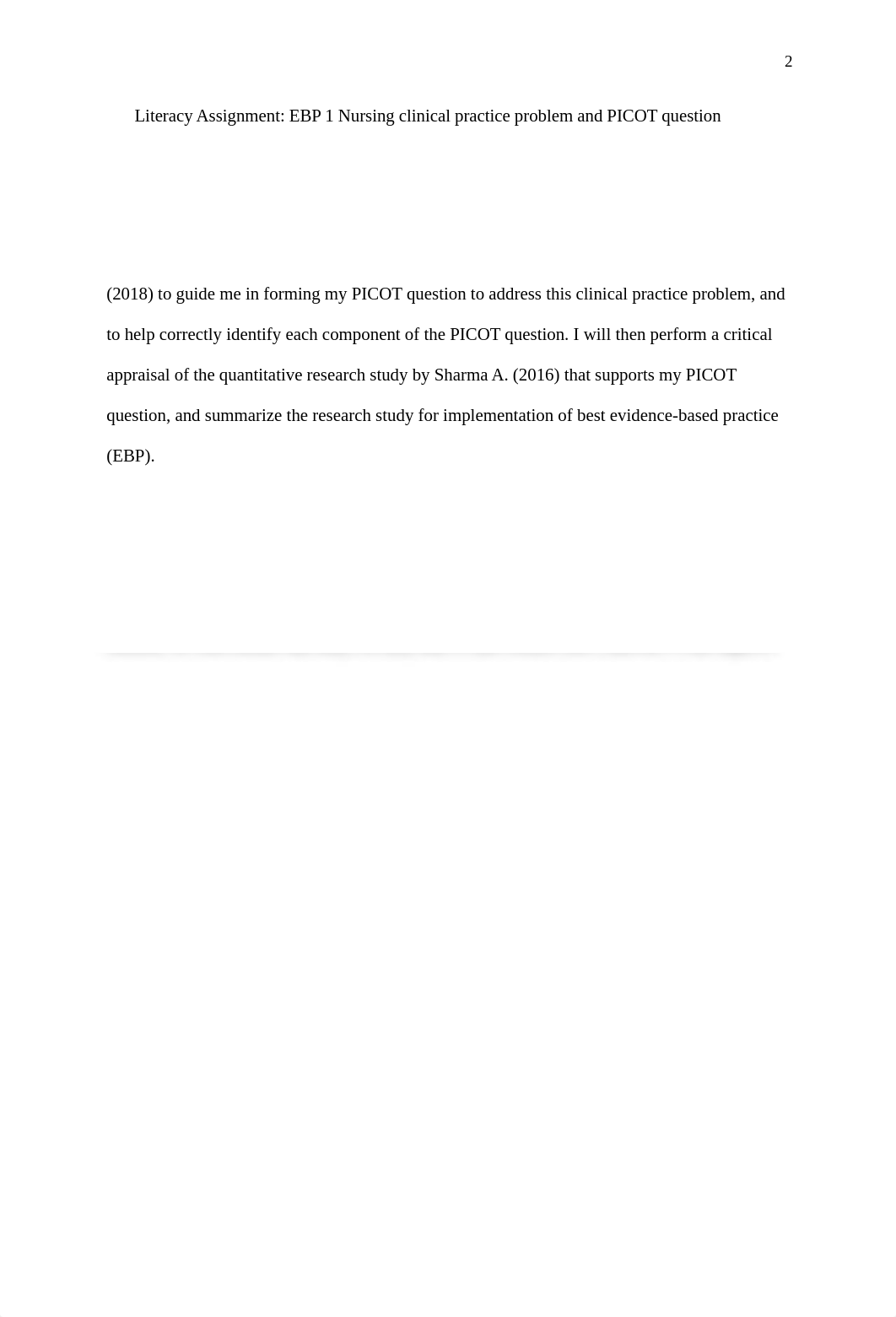 Aaron Stark NUR 318 Module 2 Literacy Assignment EBP 1 Nursing clinical practice problem and PICO(T)_d1zsfusi27b_page2