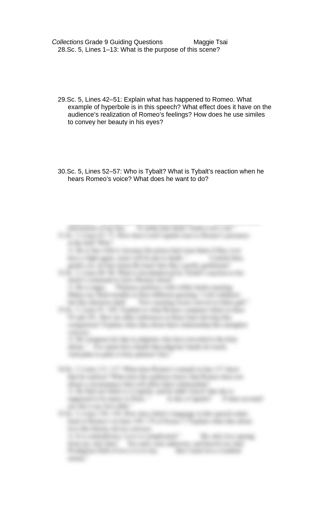 Collections Grade 9 Guiding Questions scene 5  Maggie Tsai.docx_d1zttu75bw1_page1