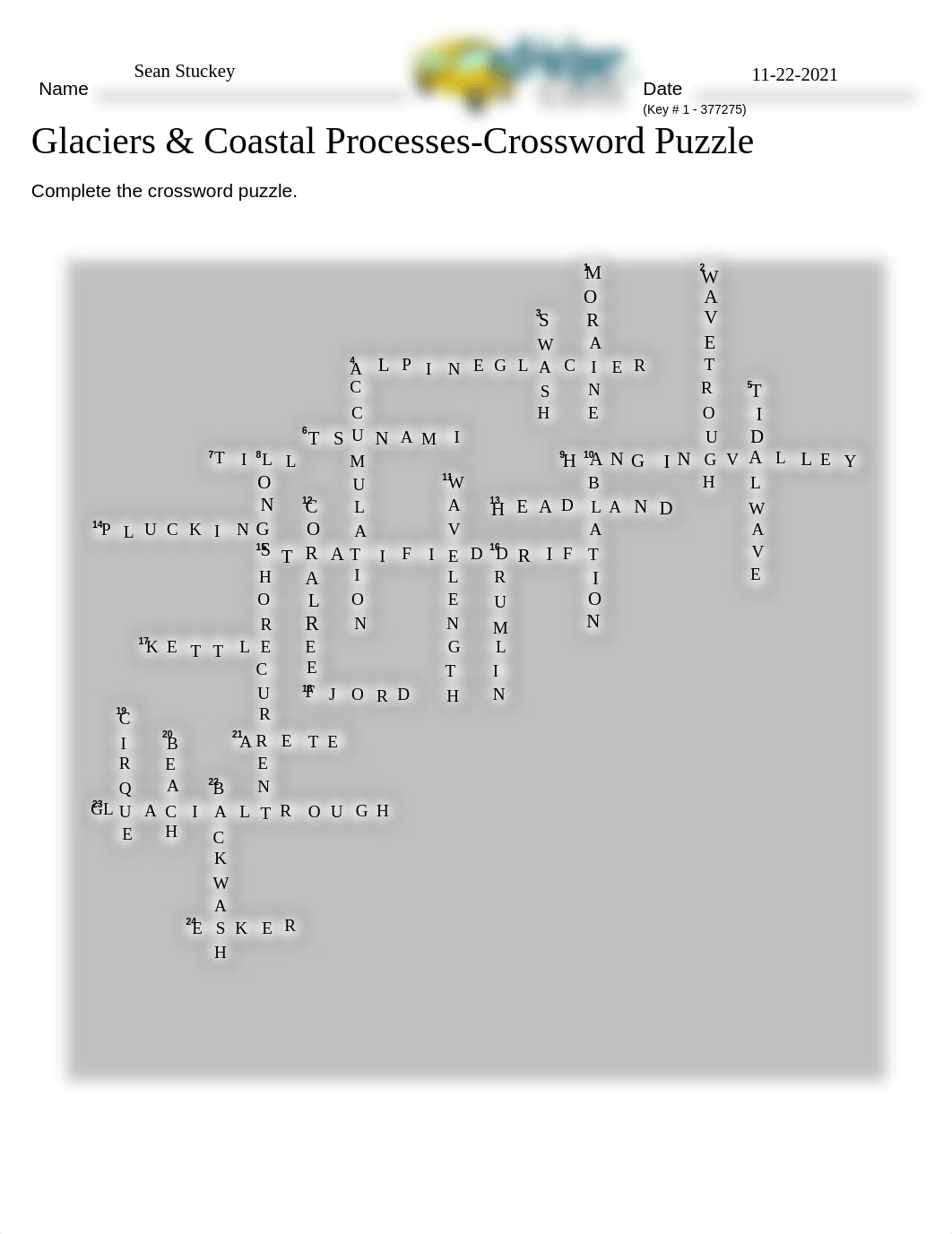 Crossword Puzzle-Glaciers & Coastal Processes.pdf_d20cboswk40_page1