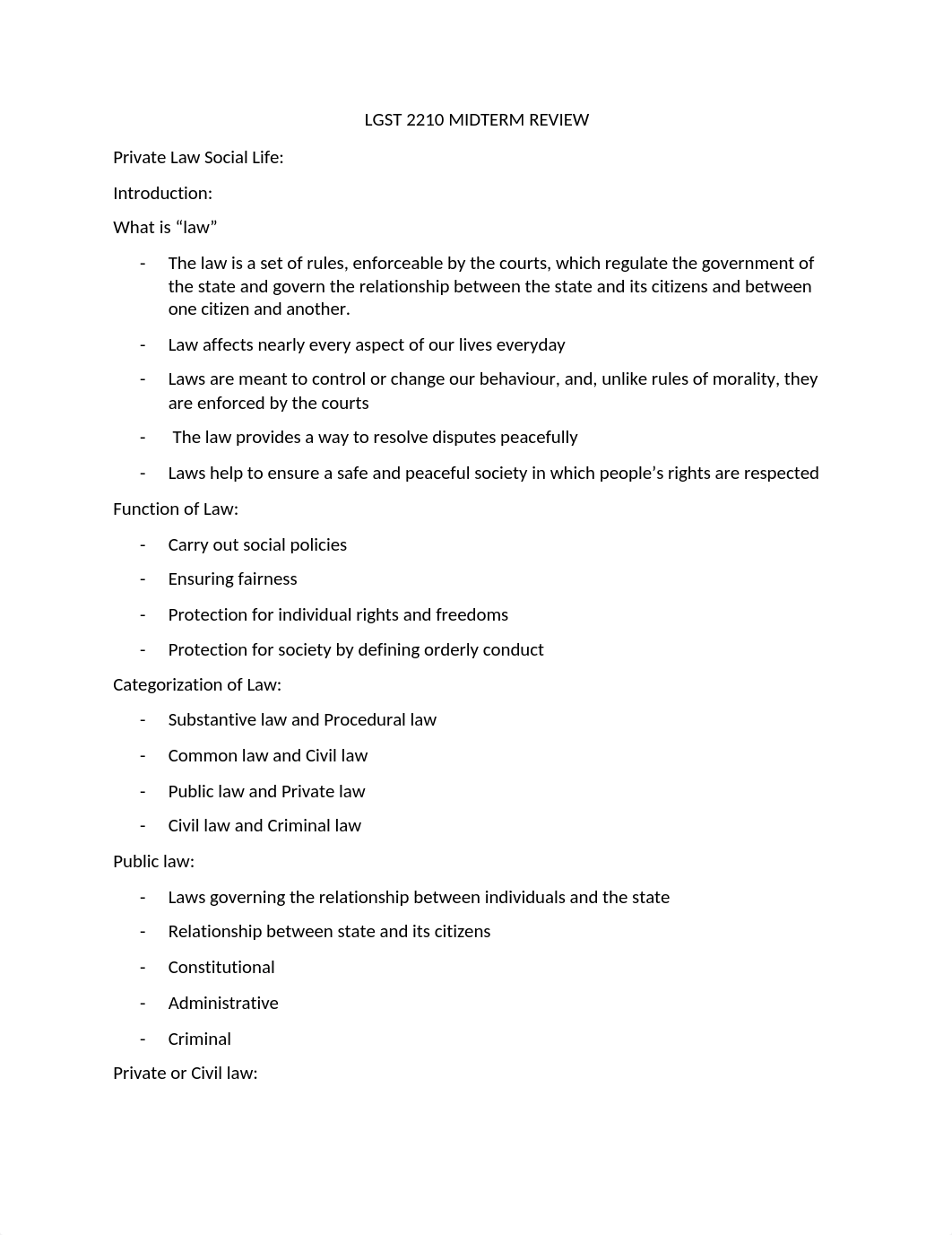 LGST 2210 MIDTERM REVIEW .docx_d20q8evr2kl_page1