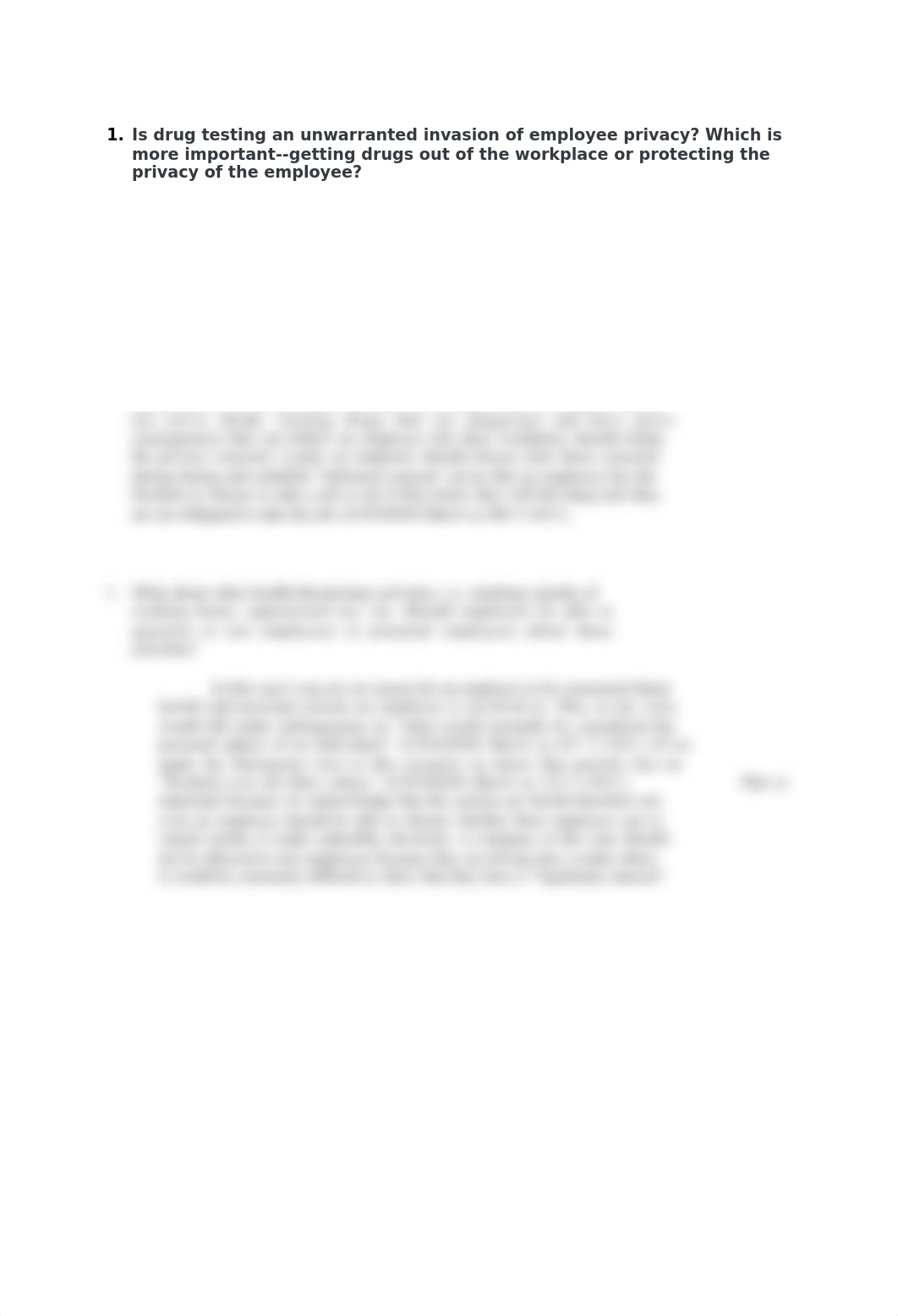 drug testing an unwarranted invasion of employee privacy.docx_d20wjypu9n0_page1