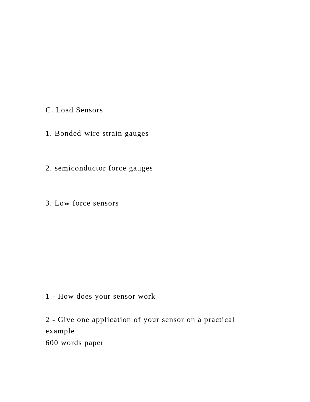 C. Load Sensors1. Bonded-wire strain gauges2. se.docx_d218904s7t9_page2