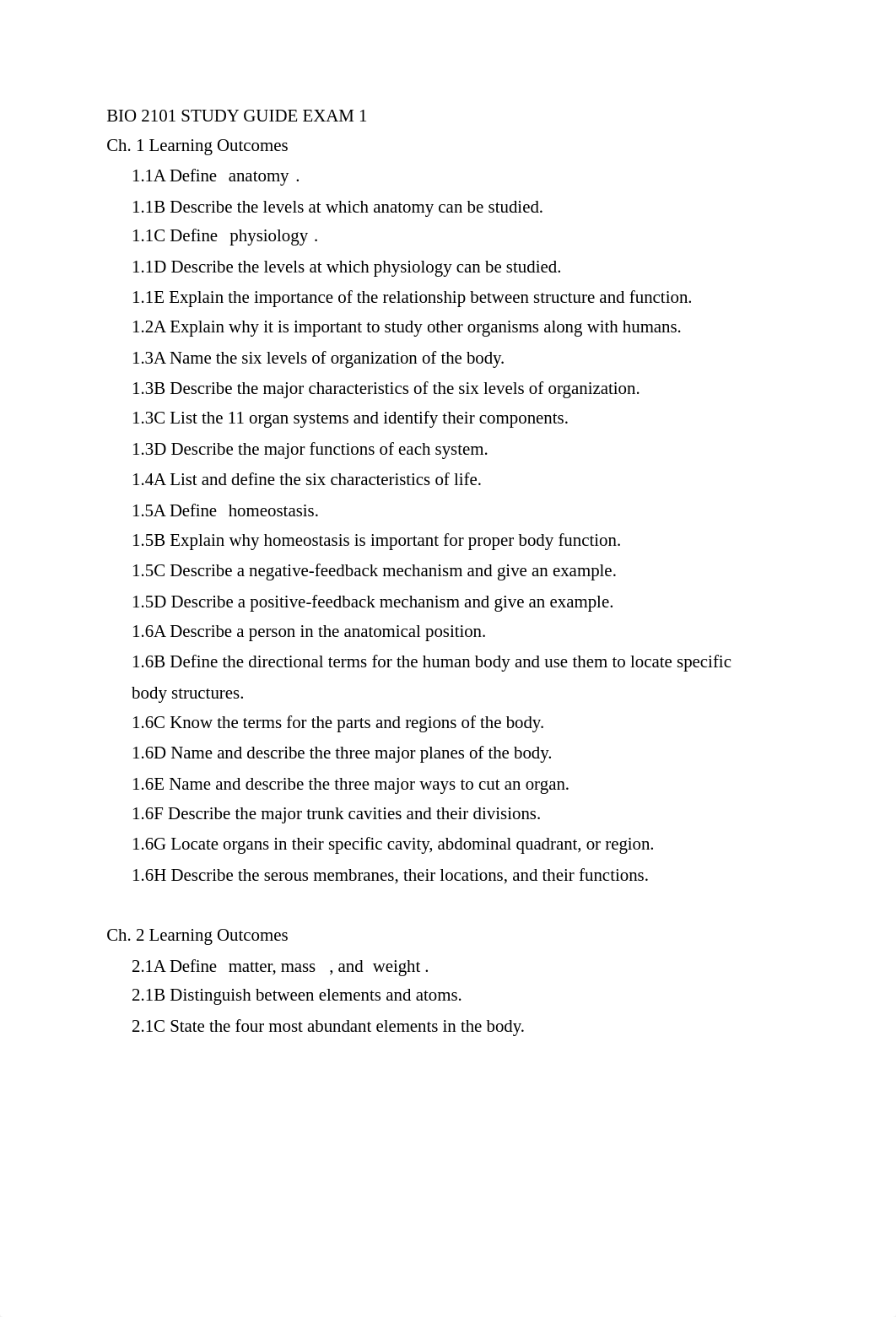 BIO 2101 Exam 1 Seeley Study Guide.docx_d228pcsb20y_page1