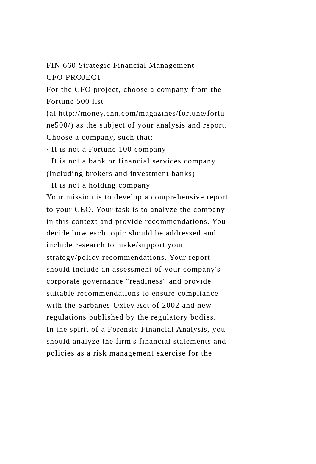 FIN 660 Strategic Financial Management CFO PROJECTFor the CFO .docx_d22bhl38qke_page2