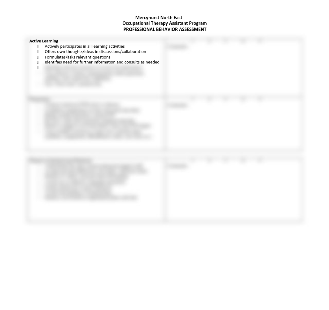 Proressional  Behavior Checklist MNE OTA.pdf_d22kkcskj17_page2