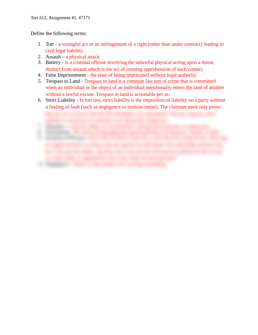 Torts 612, Assignment # 1,_d22lqjrp21a_page1