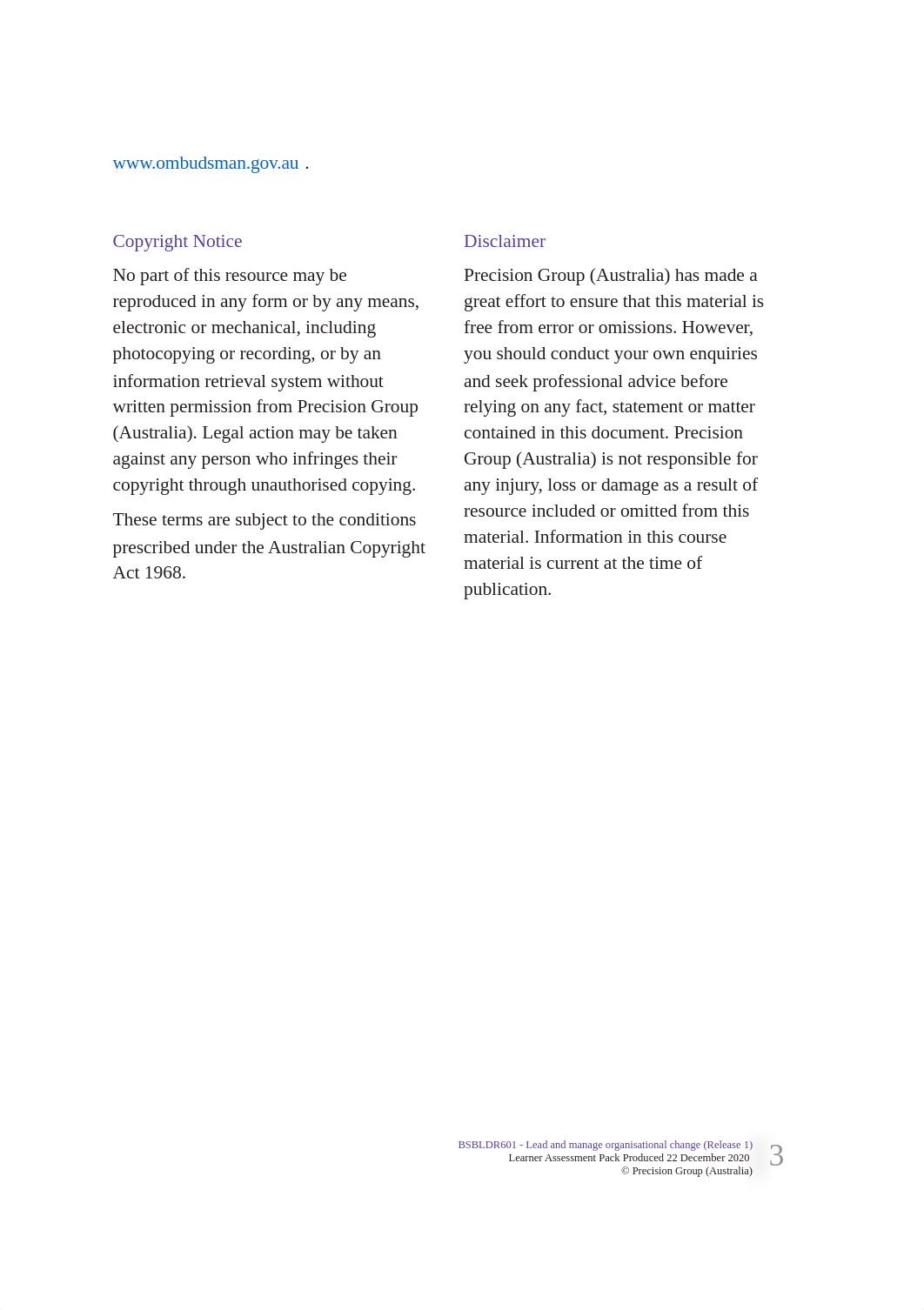 493 BSBLDR601 - Lead and Manage Organisational Change Assessment Guide (1).docx_d22ns321g8s_page3