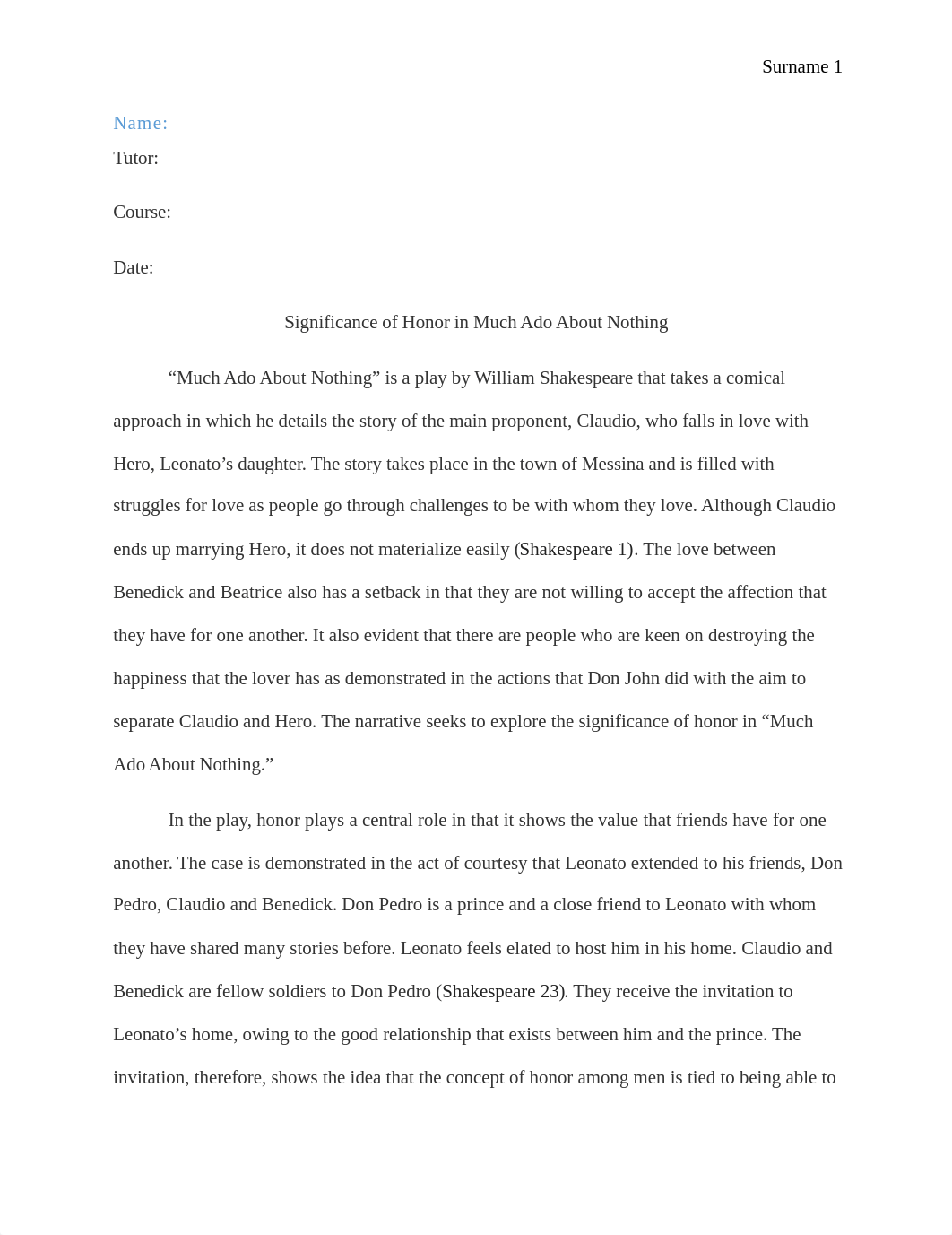 Significance of Honor in Much Ado About Nothing.docx_d22oaqs3xy1_page1