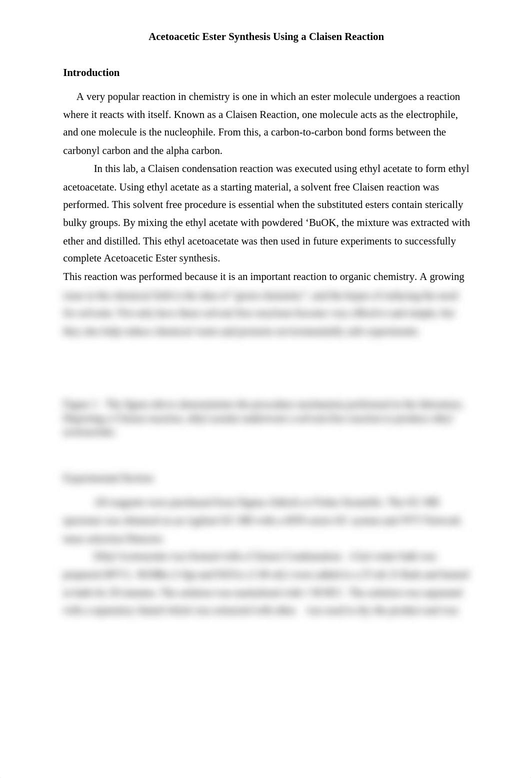 Acetoacetic Ester Synthesis Lab Report_d237j6ebhch_page1