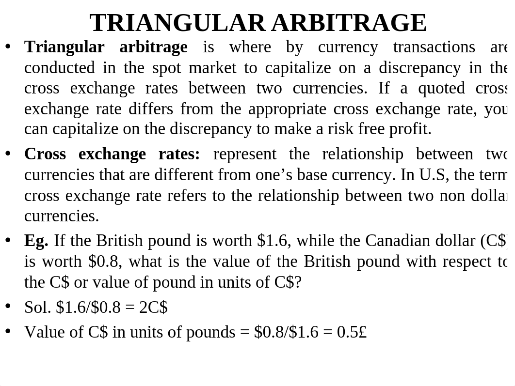 INTEREST RATE PARITY AND INTERNATIONAL ARBITRAGE LECT mba.ppt_d238top2uts_page4