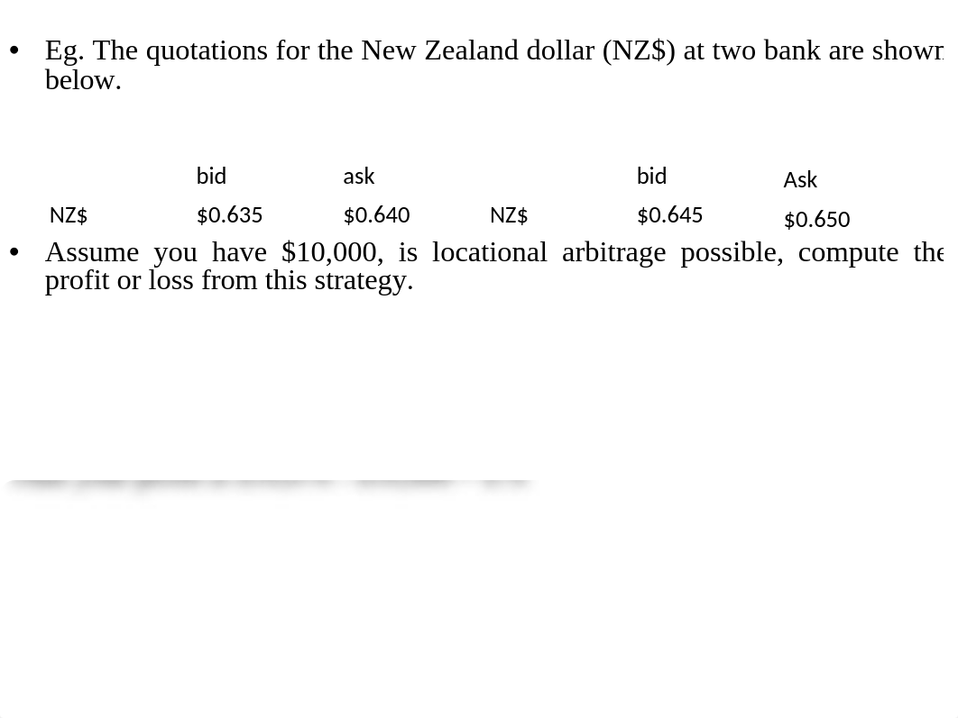 INTEREST RATE PARITY AND INTERNATIONAL ARBITRAGE LECT mba.ppt_d238top2uts_page3