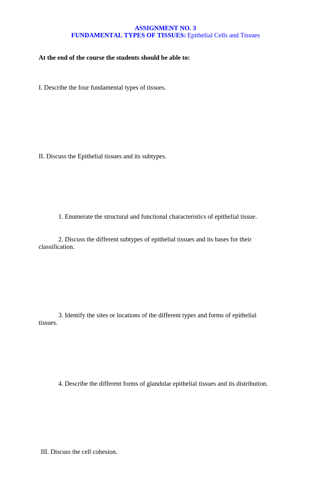 Assign 3 FUNDAMENTAL TYPES OF TISSUES Epithelial Cells and Tissues.pdf_d23em6uo8zy_page1