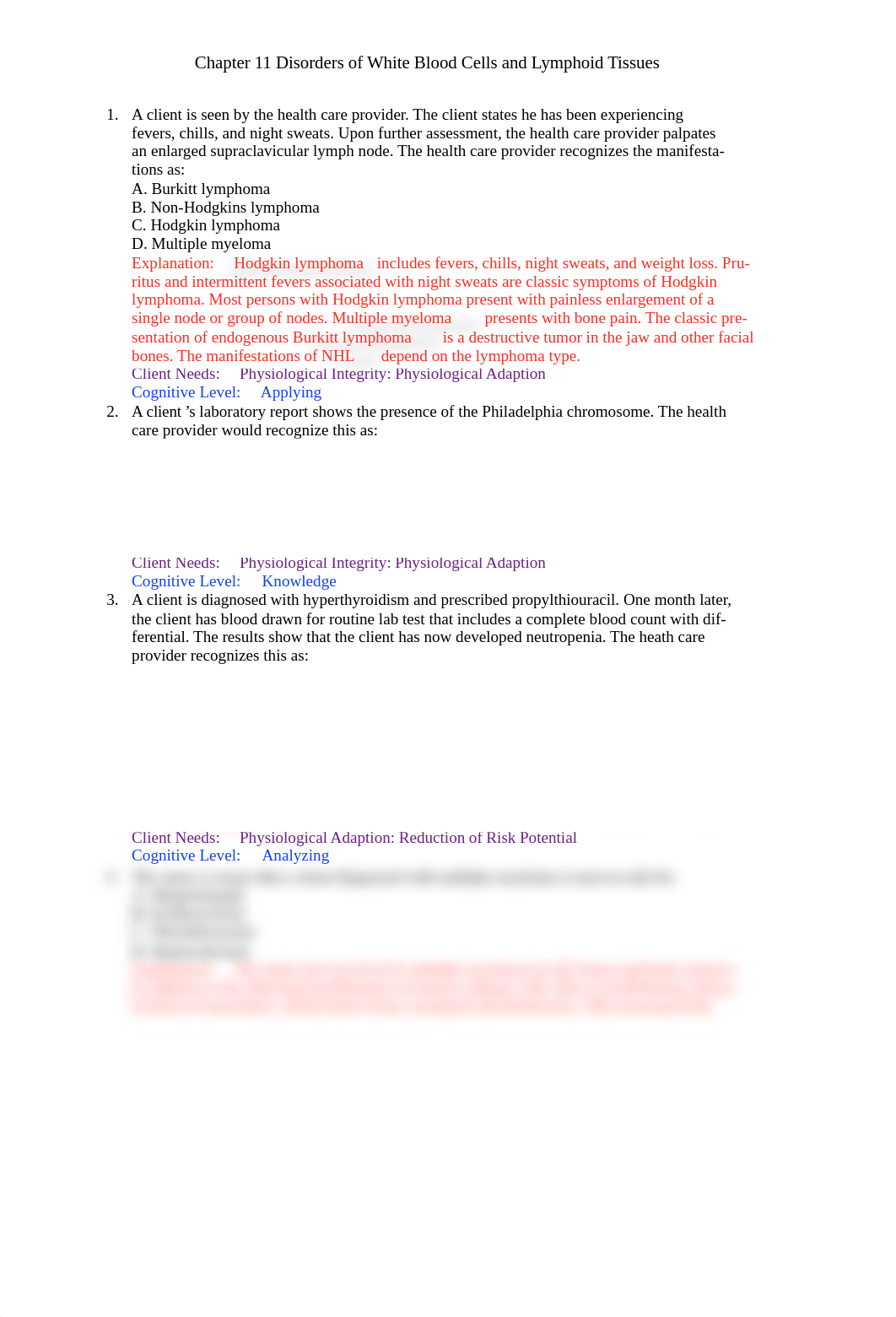 Ch. 11 Disorders of White Blood Cells and Lymphoid Tissues.docx_d23ksrct19n_page1