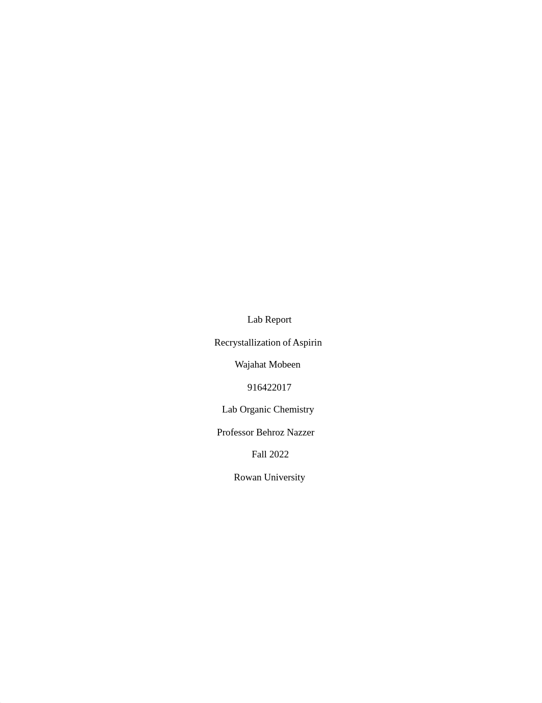 Lab report for Recrystallization of Aspirin.docx_d23xqm3kbhz_page1