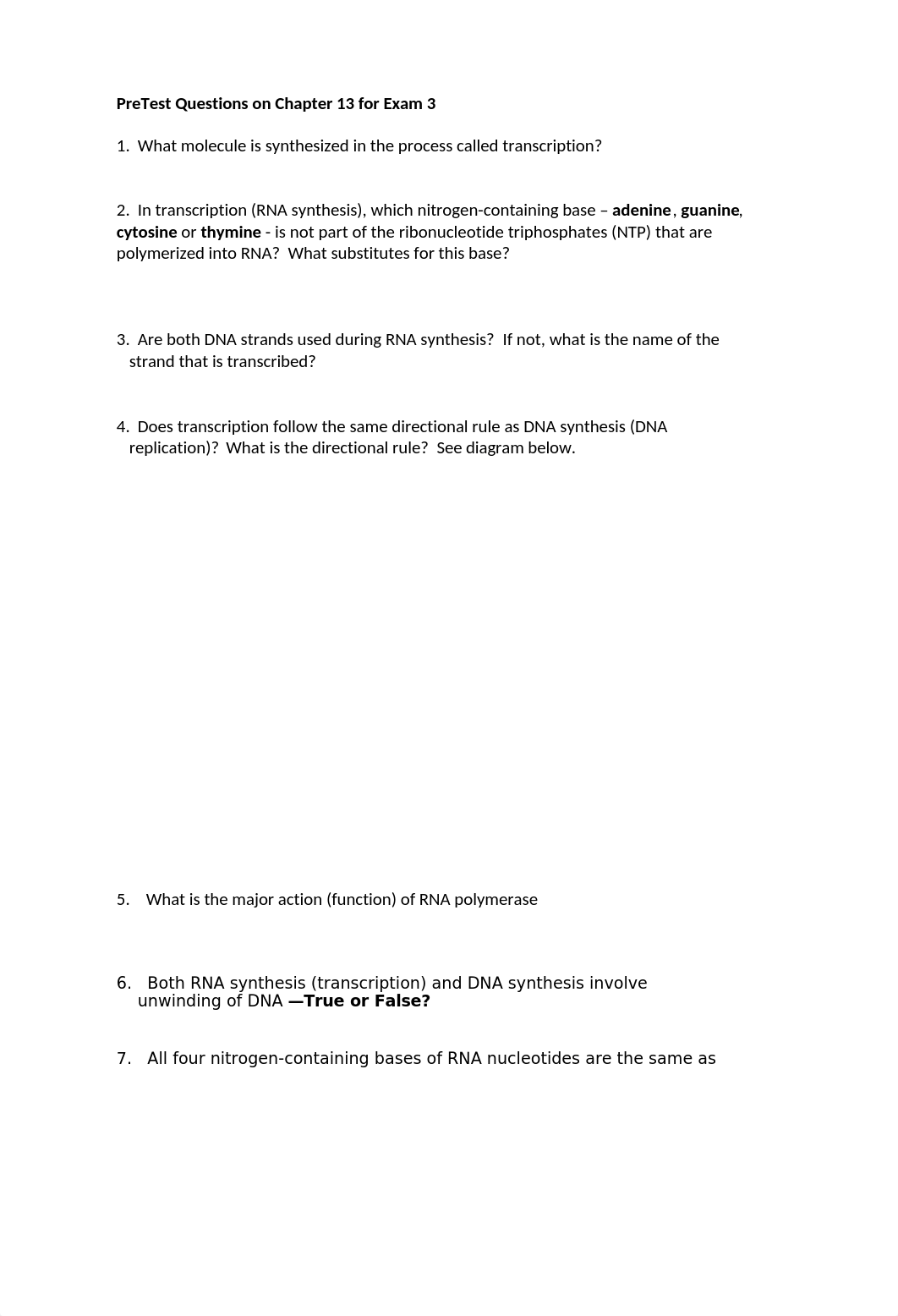 PreTest Questions, Chap 13 for Test 4 Mini Final.doc_d2446y9s33d_page1