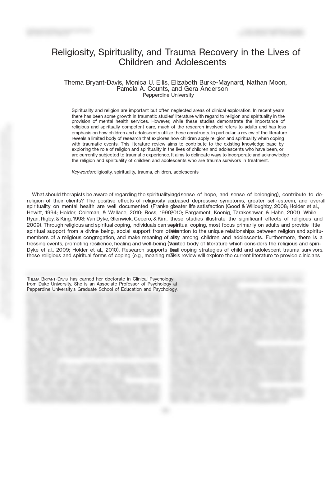 Journal Religiosity, Spirituality, and Trauma Recovery in the Lives of_d24dj2ktxgf_page1