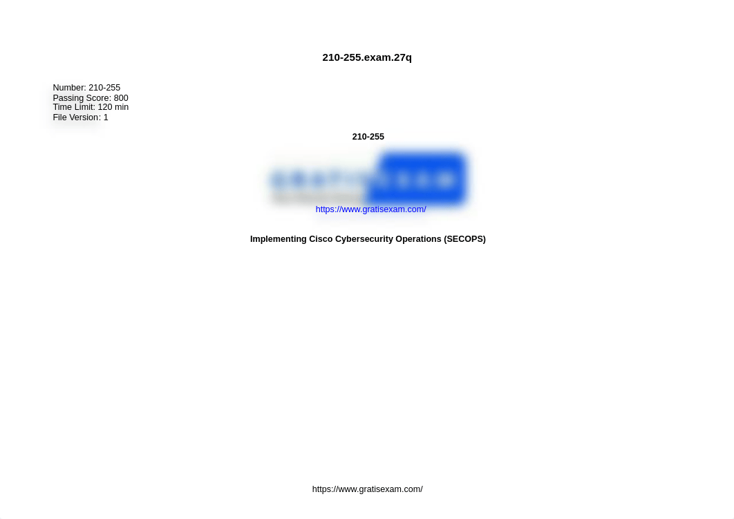 gratisexam.com-Cisco.CCNA.CyberOps.Pass4sure.210-255.v2019-07-23.by.Bilal.27q.pdf_d24lsv5f9e6_page1