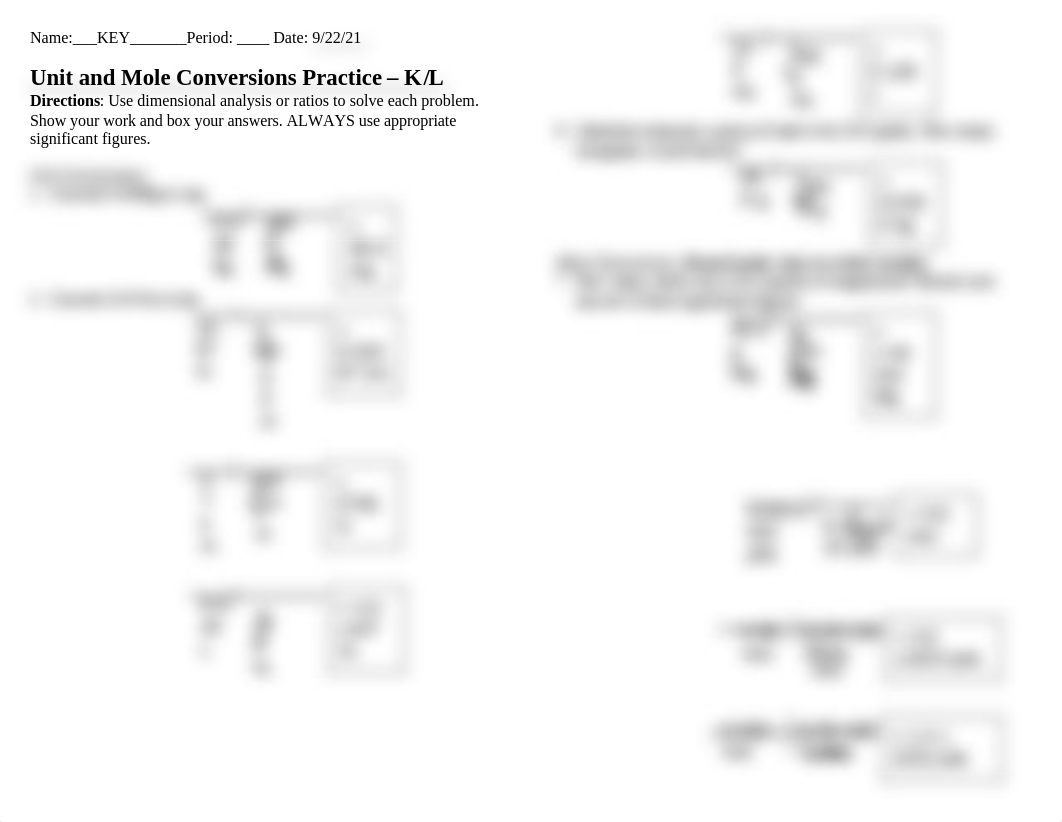 Copy of 9 22 KEY Unit and Mole Conversions Practice K L (1).docx_d253k4oc105_page1