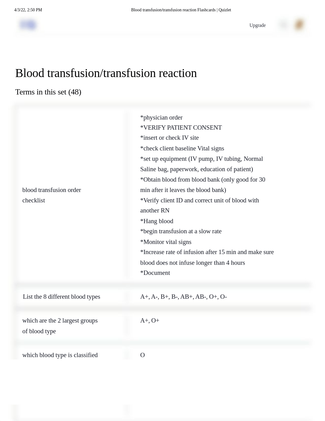 Blood transfusion_transfusion reaction Flashcards _ Quizlet.pdf_d25ecokvd85_page1