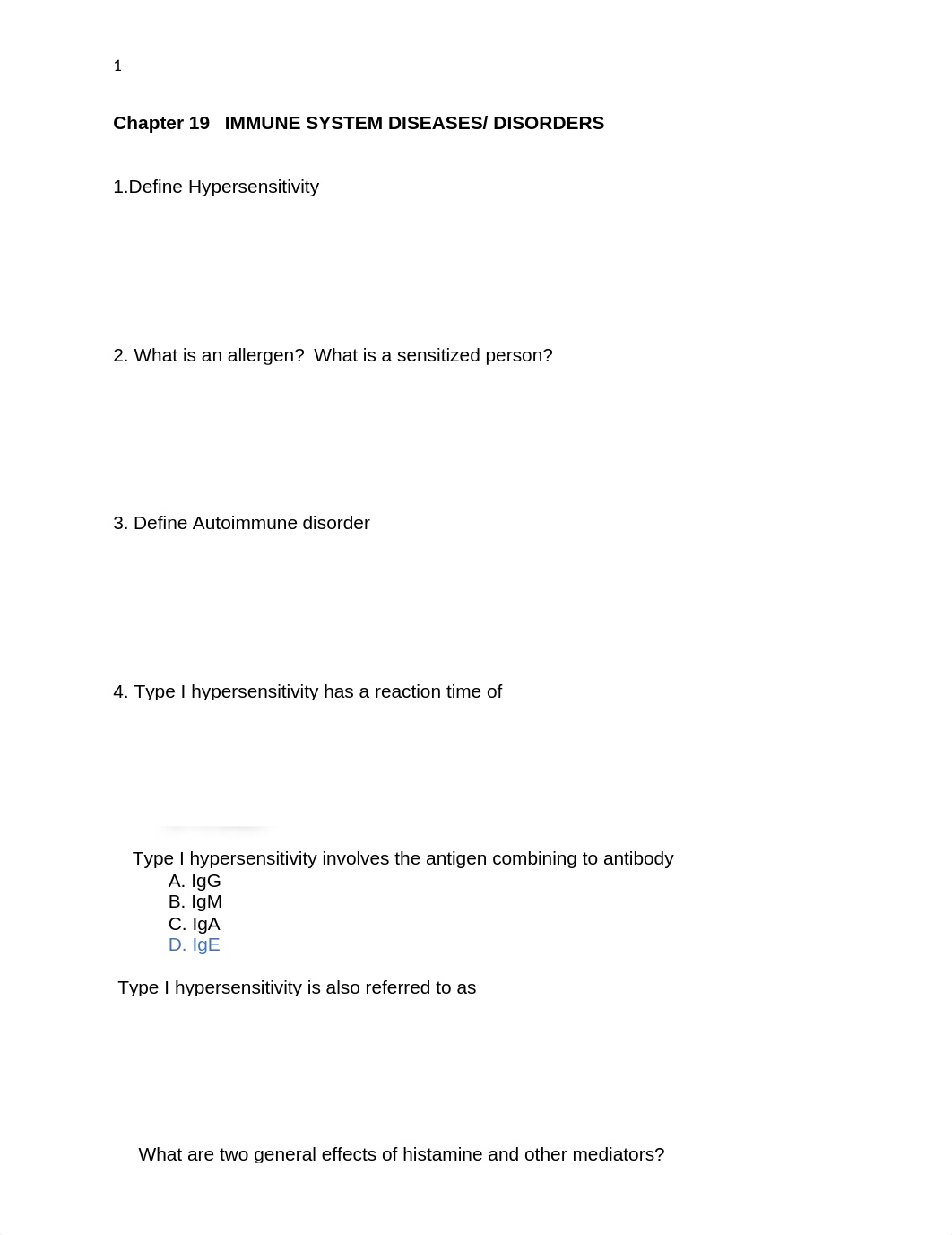 Chapter 19 and 20  IMMUNE SYSTEM DISEASES and Diagnosis (2).docx_d25l5w2fx12_page1