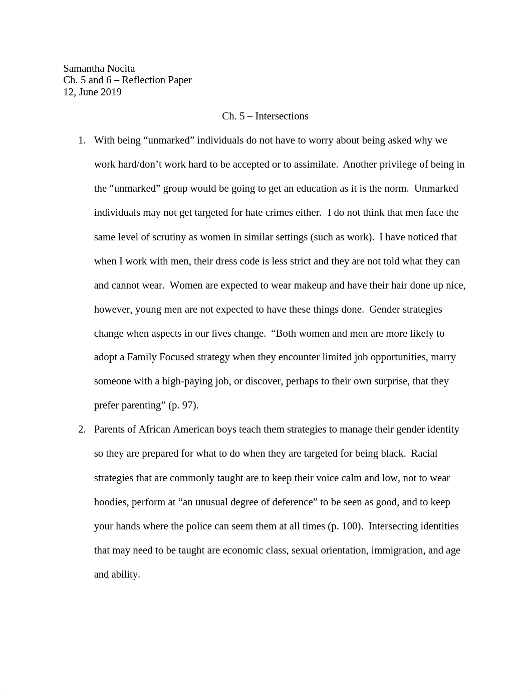 Soc 444 - Ch. 5 and 6 reflection paper .docx_d25mvznsqxz_page1