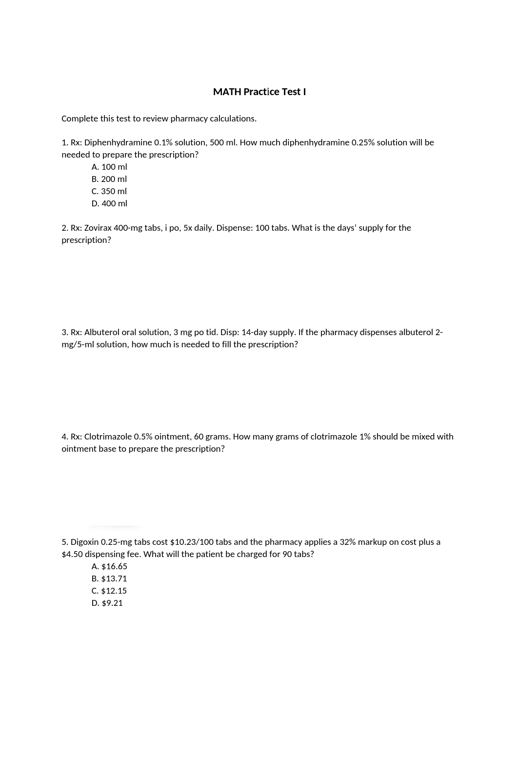 PTCB Math Practice Exam Questions I.docx_d25q36zbxnj_page1